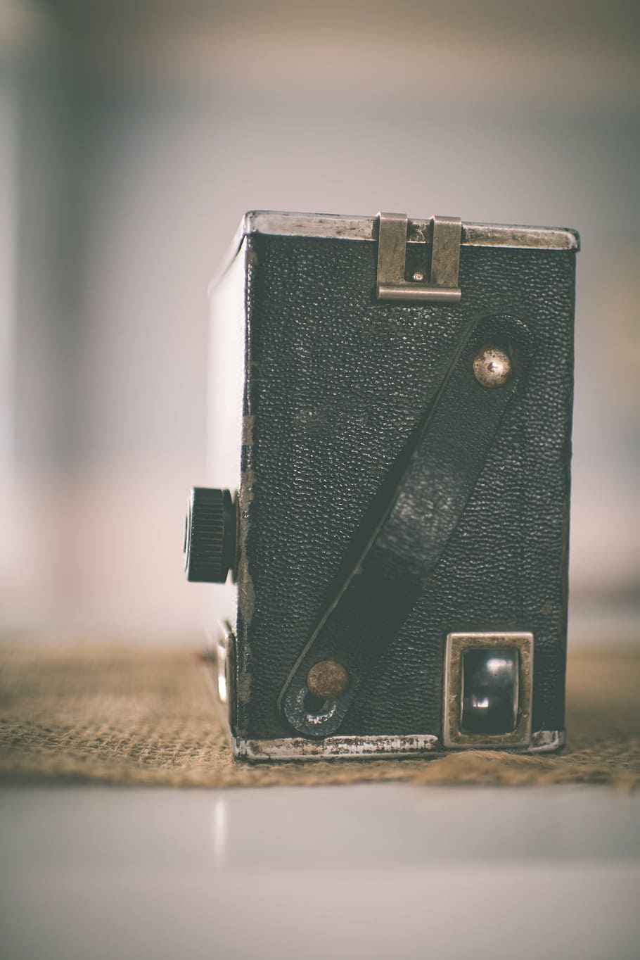 black, leather radio, placed, beige, mat, silver, vintage, camera, antique, blur