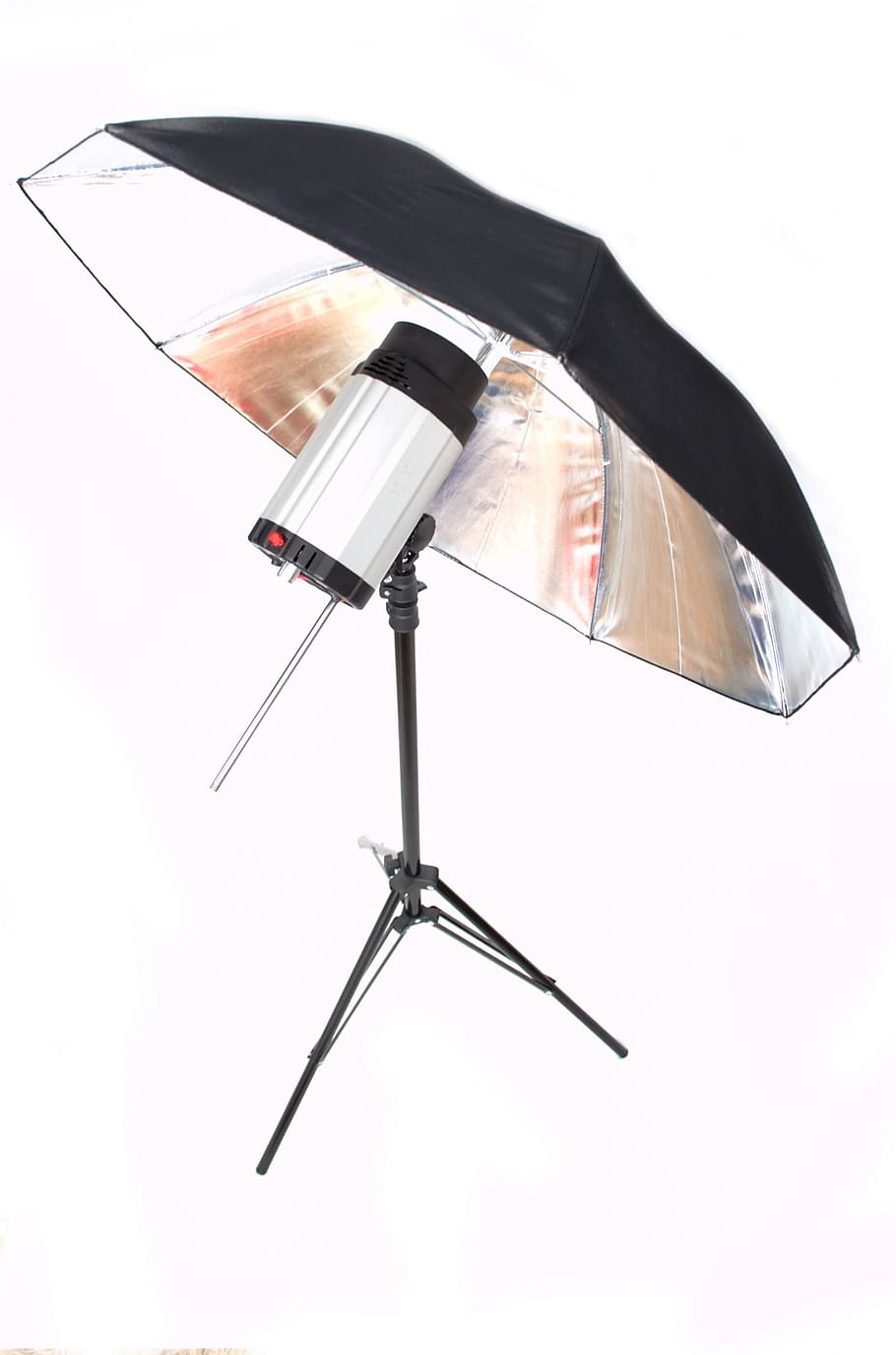 studio, equipment, white, isolated, background, umbrella, bulb, flash, tripod, flashbulb