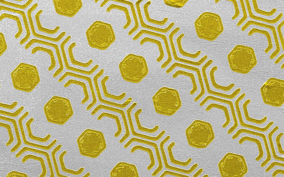 abstract, background, hexagons, geometric, fabric, wrapping paper, backgrounds, metallic, pattern, hand-drwan