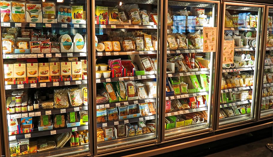 supermarket, fridge, produce, food, market, retail, shop, store, refrigerator, cold