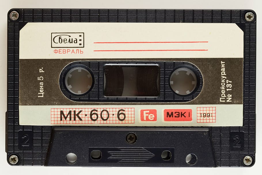 hitam mk.60.6 kaset, musik, kaset, audio, foil magnetik, pita magnetik, suara, kaset audio, Peralatan audio, kuno