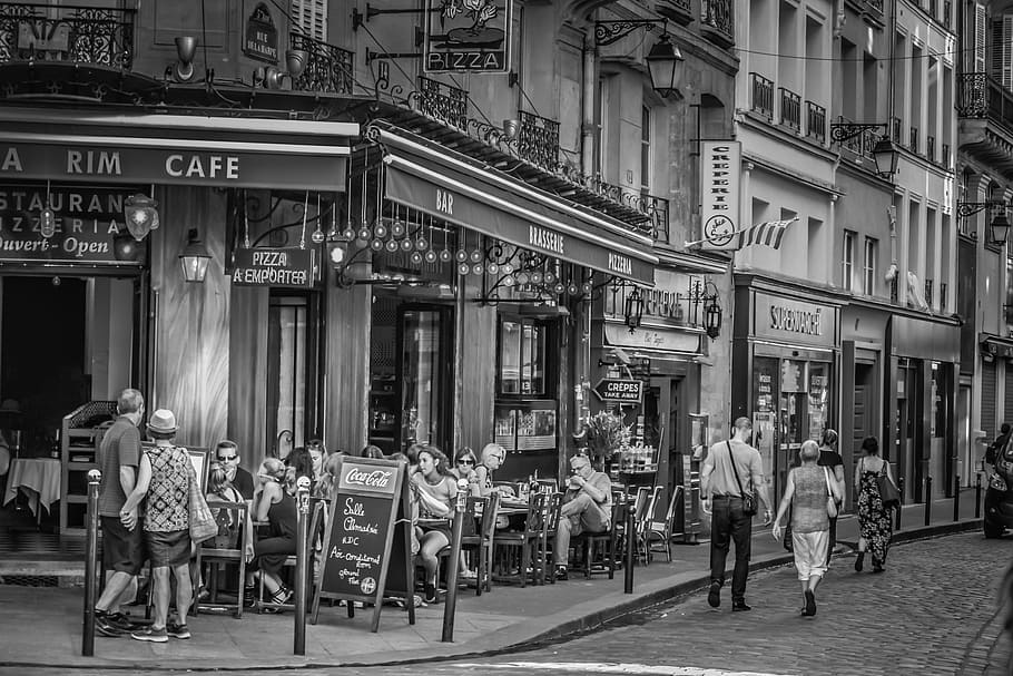 paris, cafe, road, france, places of interest, hospitality, city trip, destination, table, coziness