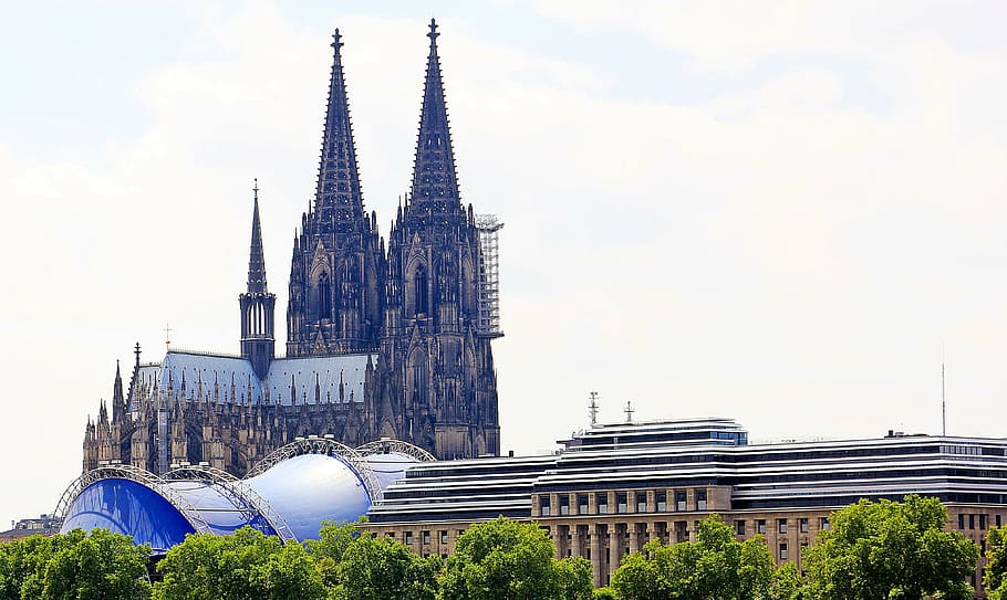 brown, cathedral, gray, sky, daytime, cologne cathedral, musical dome, historic preservation, world heritage, architecture