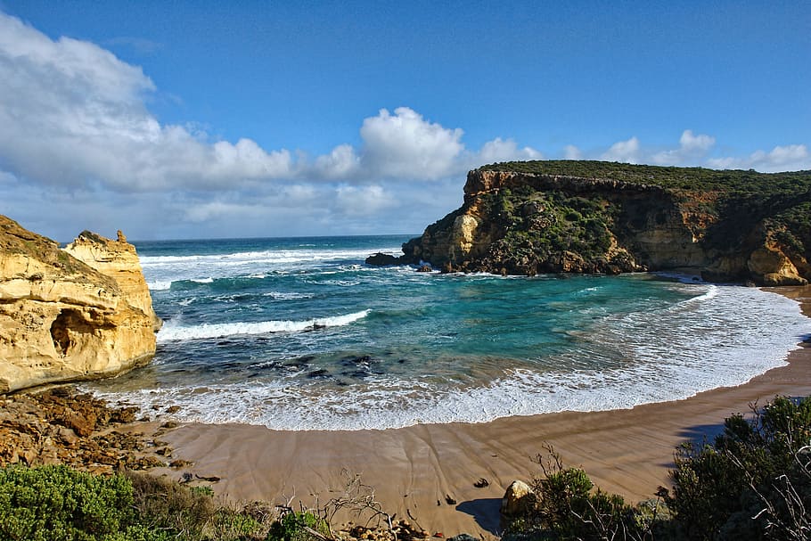 rock formation, shore, australia, shipwreck, coast, beach, ocean, landscape, sea, land