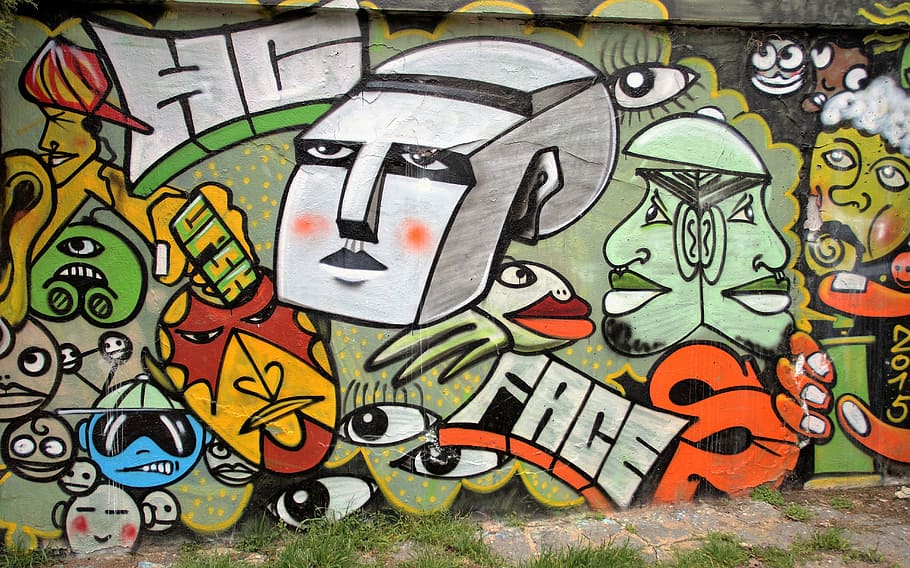 grafiti, dinding, semprotan, tagger, streetart, ilegal, terlarang, futuristik, seni dan kerajinan, kreativitas
