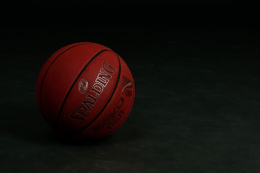 red spalding basketball, ball, no one, sports, basketball, competition, sports equipment, team sport, inventory, red