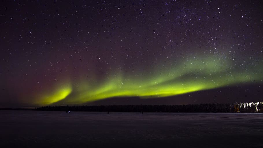 aurora display, northern lights, borealis, aurora borealis, lapland, light phenomenon, solar wind, starry sky, night, space
