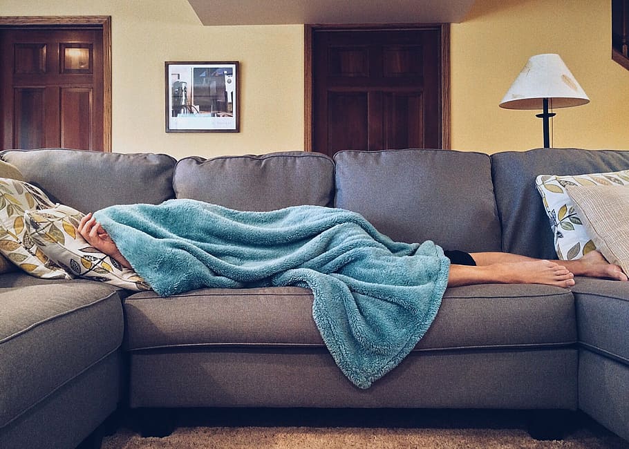 person, sleeping, gray, sofa, home, life, couch, relax, furniture, indoors | Pxfuel