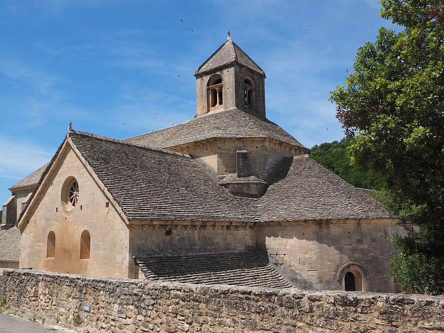 abbey church, church, building, architecture, masonry, stone, stone building, abbaye de sénanque, monastery, abbey