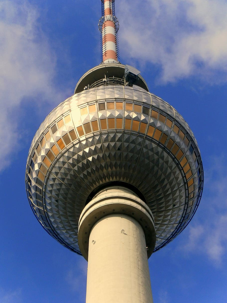 tower, tv tower, berlin, alexanderplatz, alex, places of interest, capital, beautiful, building, architecture