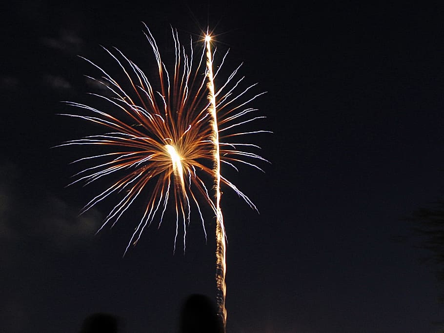 fotografia com lapso de tempo, fogos de artifício, comemorar, 4 de julho, explodir, festa, explosão, evento, festival, independência