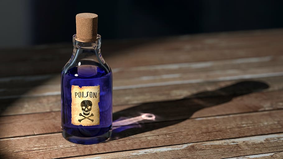 posion bottle, shadow, brown, wooden, surface, poison, bottle, medicine, old, symbol