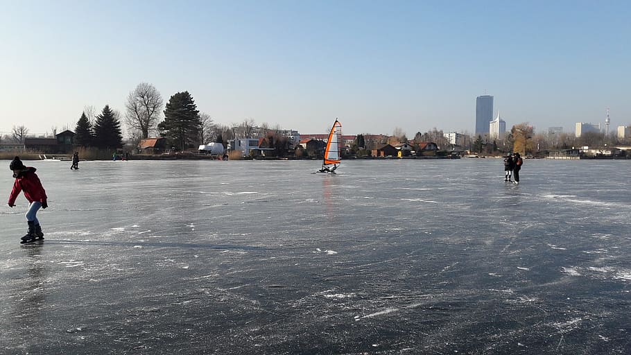 ice, winter, water, cold temperature, sport, winter sport, ice rink, architecture, sky, nature