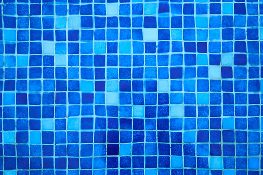 banheiro, piscina, telha, cerâmica, pedra, padrão, plano de fundo, textura, azul, spa