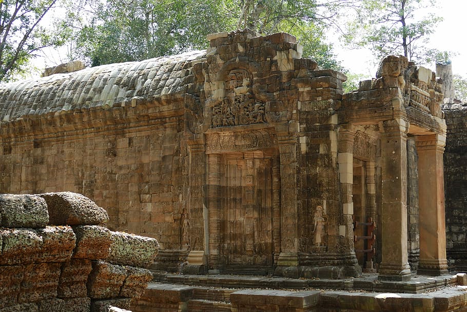 Angkor Wat, Camboja, Templo, Angkor, Ásia, complexo de templos, historicamente, ruína, raiz de árvore, selva