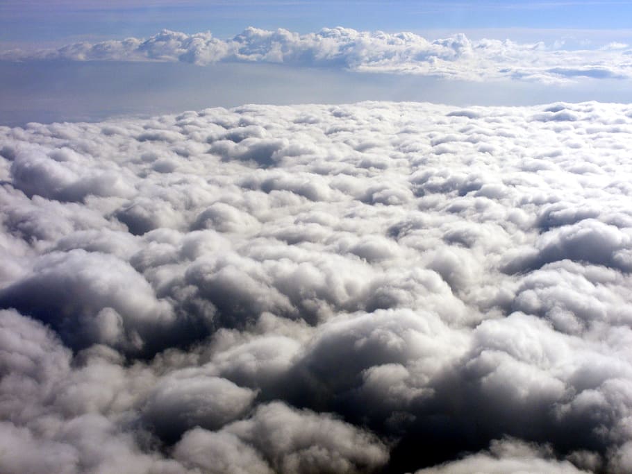 formation of clouds, cloud, sky, white, plane, day, the haze, cloud - sky, beauty in nature, atmosphere