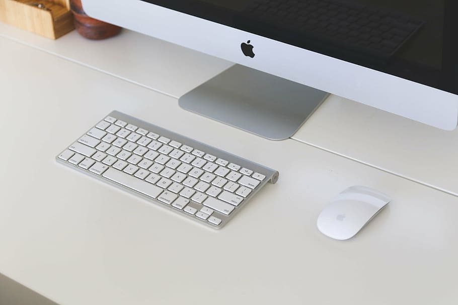 keyboard ajaib, mouse ajaib, putih, permukaan, imac, mac, komputer, desktop, keyboard, mouse