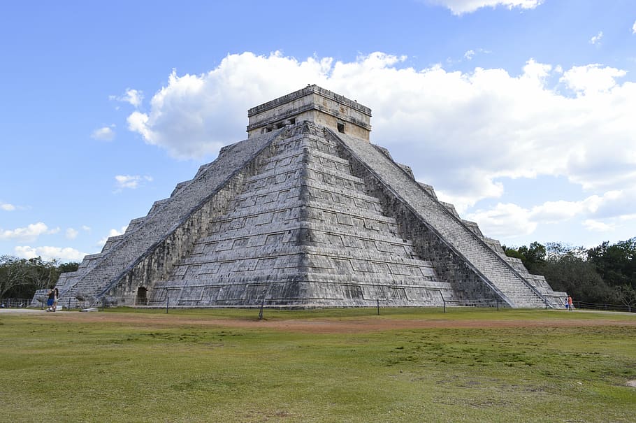 chichen itza, méxico, yucatán, maia, mexicano, fim de semana, sol, azul, cultura, pirâmides