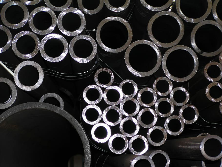 inoxidável, lote de tubos de aço, aço, metal, tubos, ferro, tubo, construção, adega, vinho