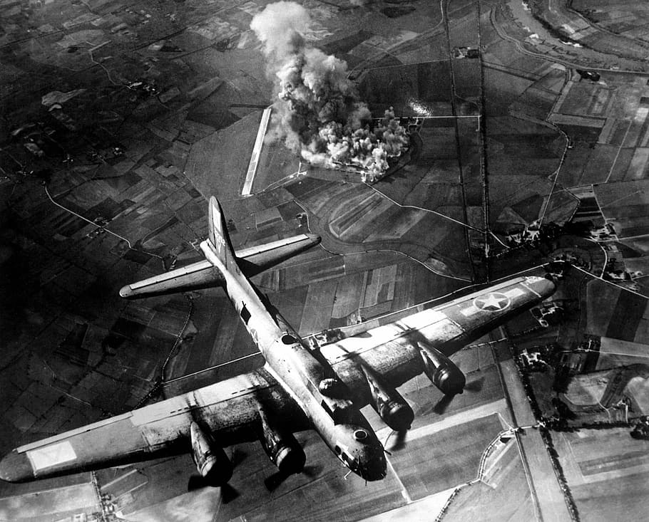 8th, air, force, boeing, b-17, flying, fortress, bombing, raid, factory