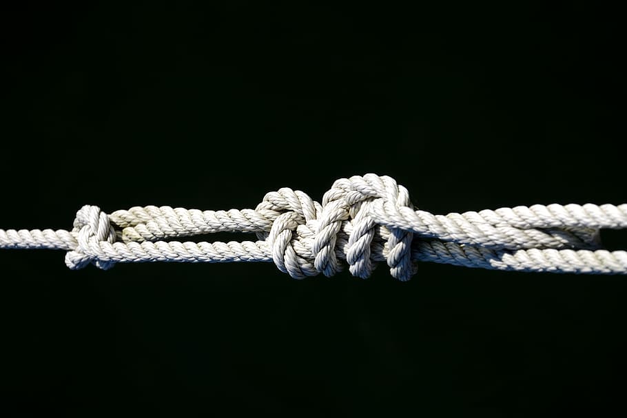 gray hemp rope, gray, hemp, rope, knot, connection, dew, fixing, old, strand