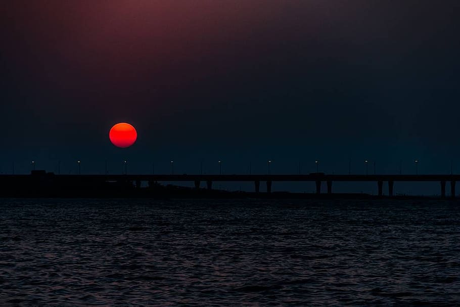 The red, sun, sunsets, photography, pic, pics, snapshot, beautiful, color, composition