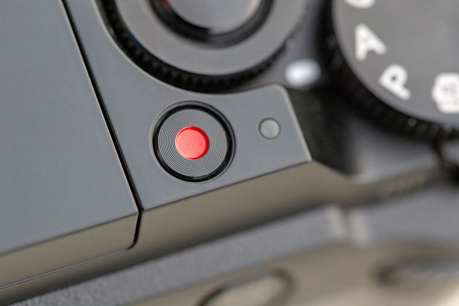 digital, camera, buttons, technology, equipment, red, metal, macro, close up, controls
