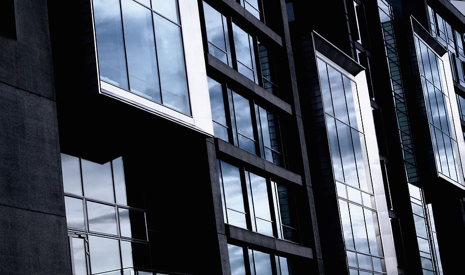 architecture, building, infrastructure, dark, glass, window, reflection, built structure, building exterior, glass - material