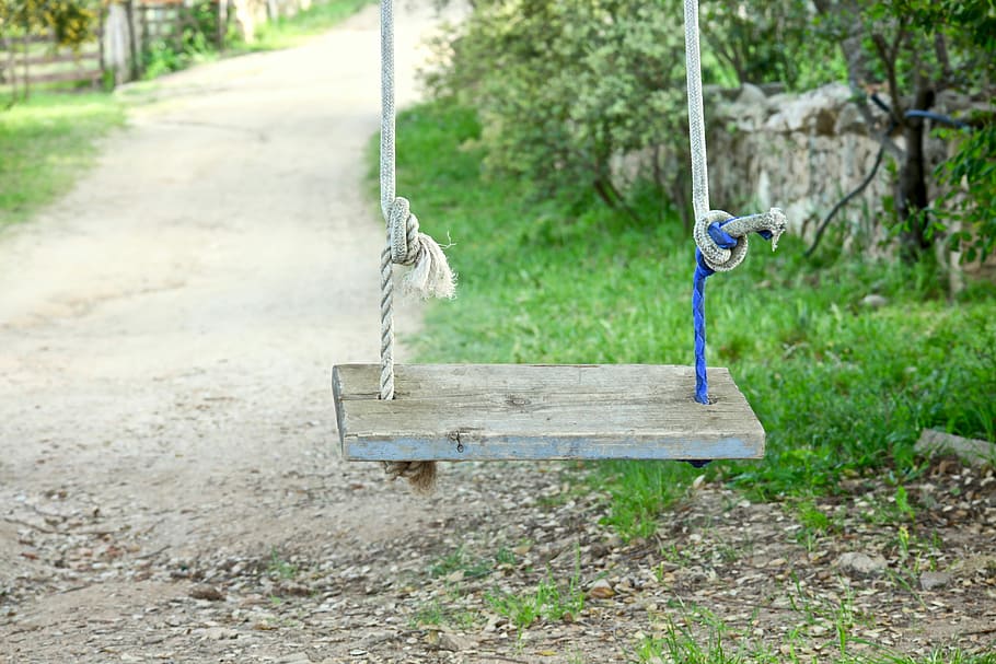 swing, outdoors, garden, lawn shaved, wood, park, nature, natural park, landscape, italy