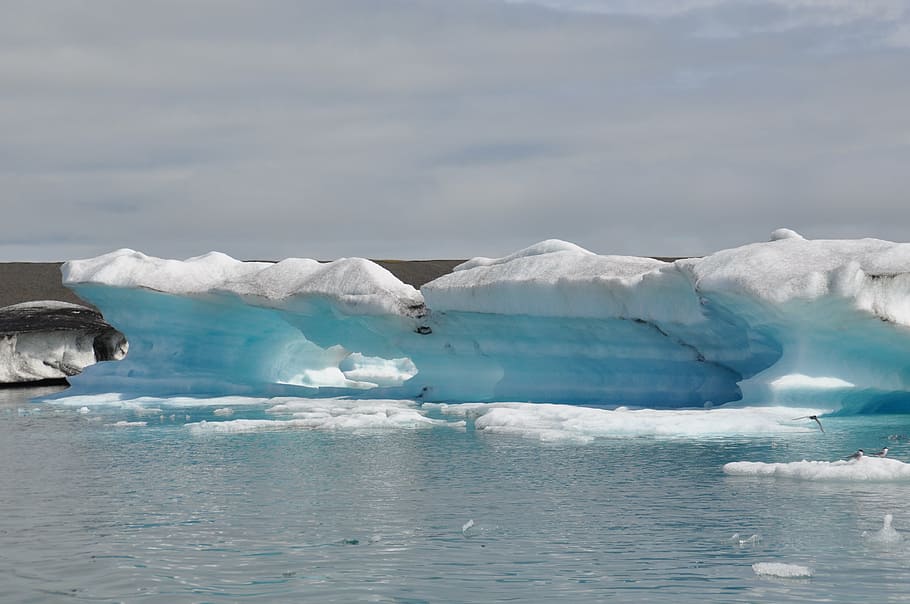 ice floes, ice, eternal ice, iceland, glacier, jökulsárlón, cold temperature, water, winter, frozen