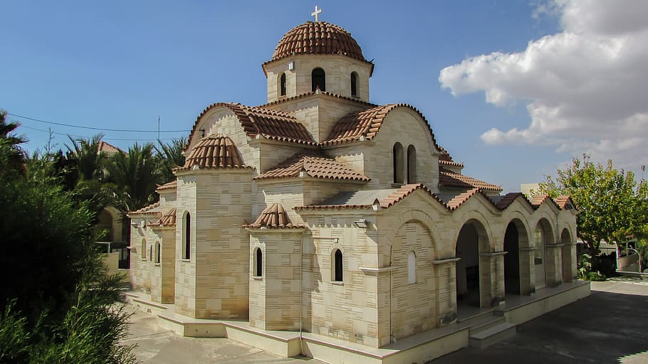 cyprus, paralimni, ayios nektarios, church, orthodox, architecture, religion, building exterior, built structure, sky