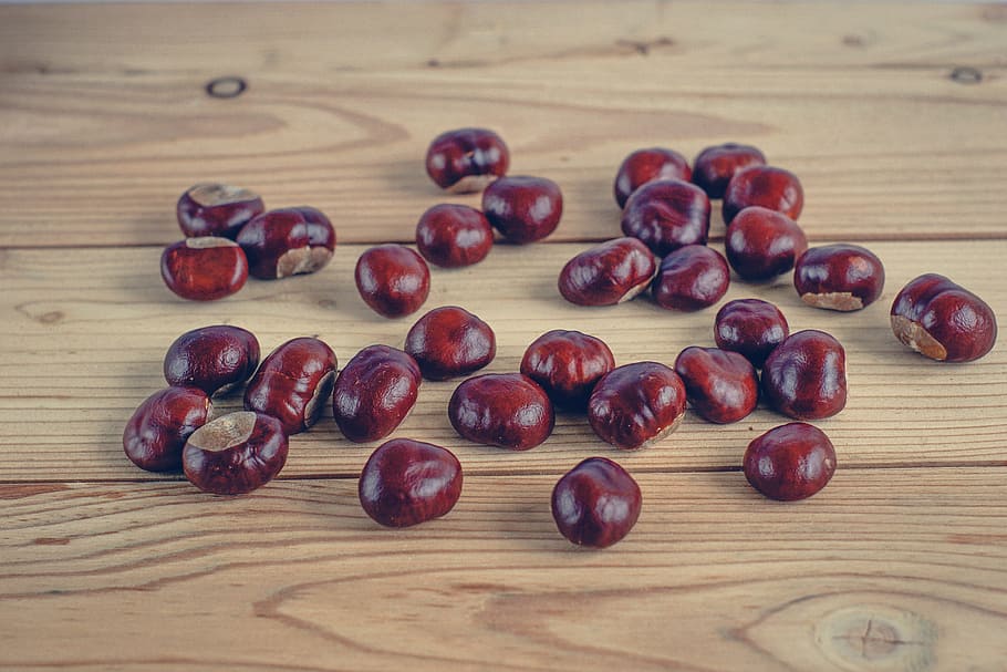 chestnuts, autumn, boards, food and drink, food, freshness, still life, table, healthy eating, brown