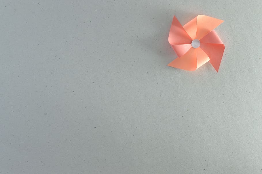 orange ribbon, rehilete, game, mill, grinder, background, wind, giro, rotation, handmade