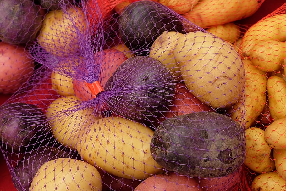 potatoes, healthy, raw, bunch, market, food, fruit, freshness, organic, nature