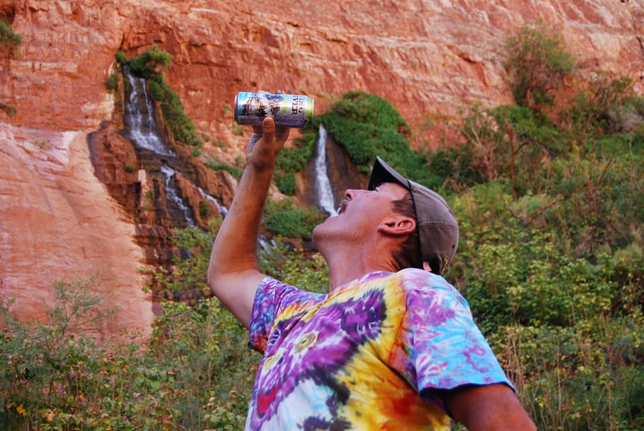 água fresca, cerveja, rio colorado, grand canyon, diversão, homem, dia dos pais, sede, bebendo, uma pessoa