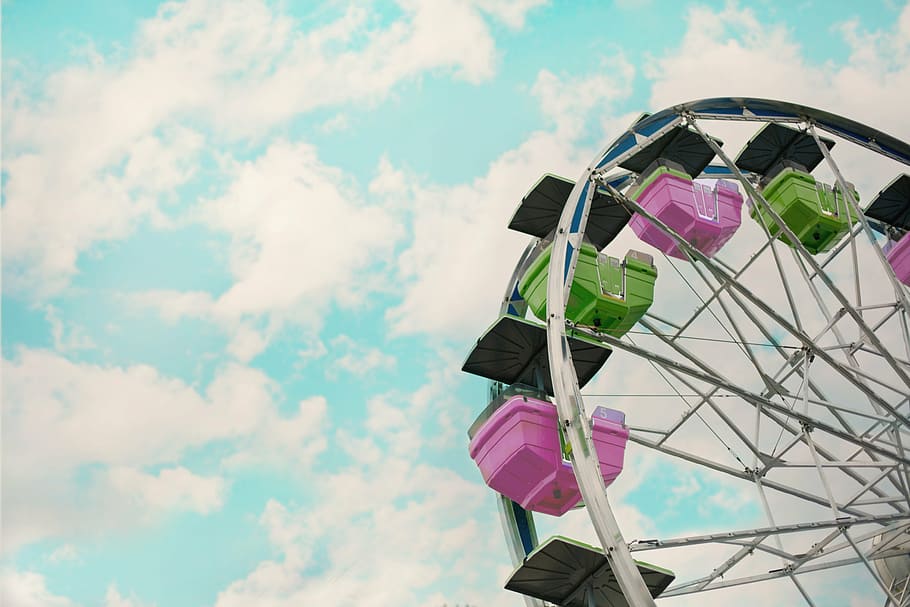 ferris wheel photo, carnival, summer, ferris wheel, holiday, festival, colorful, fun, county fair, amusement park