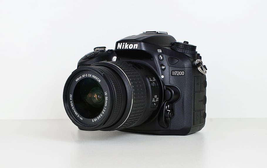 camera, nikon, nikon 7200, old camera, photo camera, photograph, flash light, digital, digital camera, photography