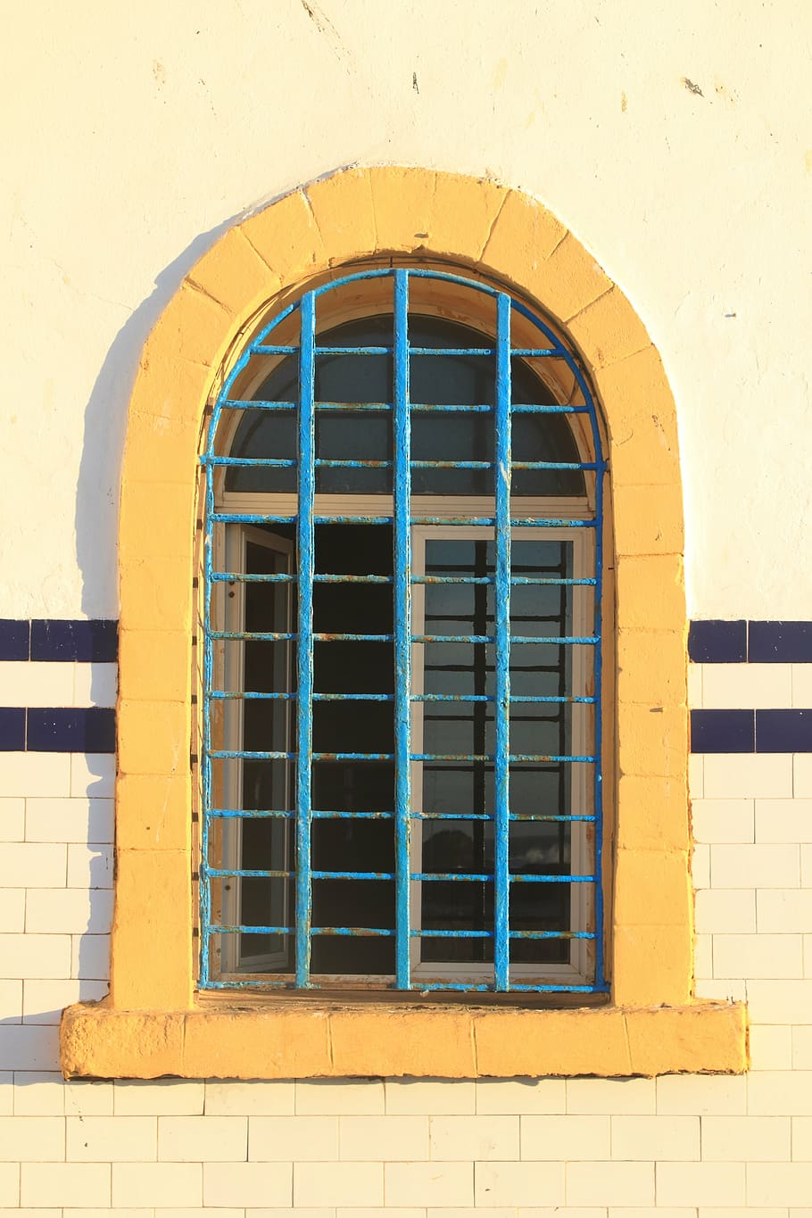 morocco, essaouira, building, architecture, africa, window, steel, bar, bars, built structure