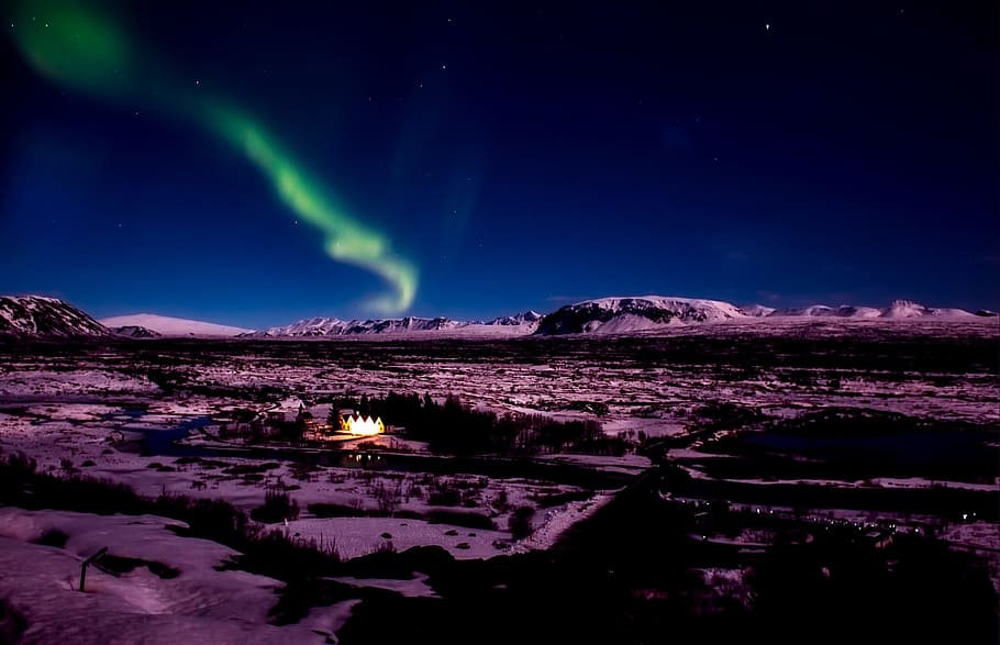 iceland, aurora borealis, Iceland, Aurora Borealis, northern lights, sky, night, nighttime, landscape, mountains, phenomena