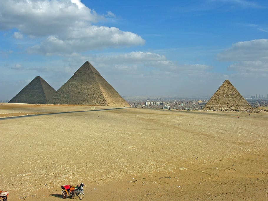 grande, pirâmide, egito, pirâmides, deserto, faraônico, areia, túmulo, céu, arquitetura