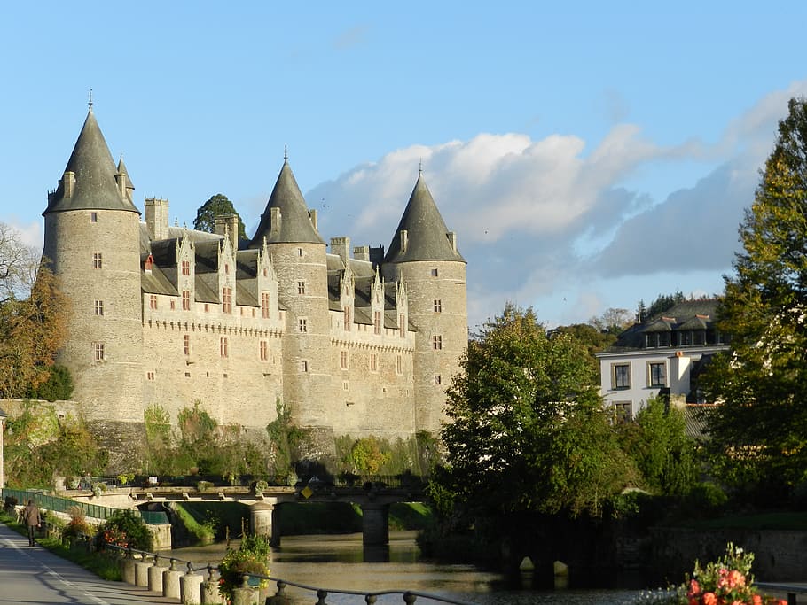kastil, château josselin, brittany, france, heritage, arsitektur stones, brittany france, monumen kuno, struktur yang dibangun, arsitektur