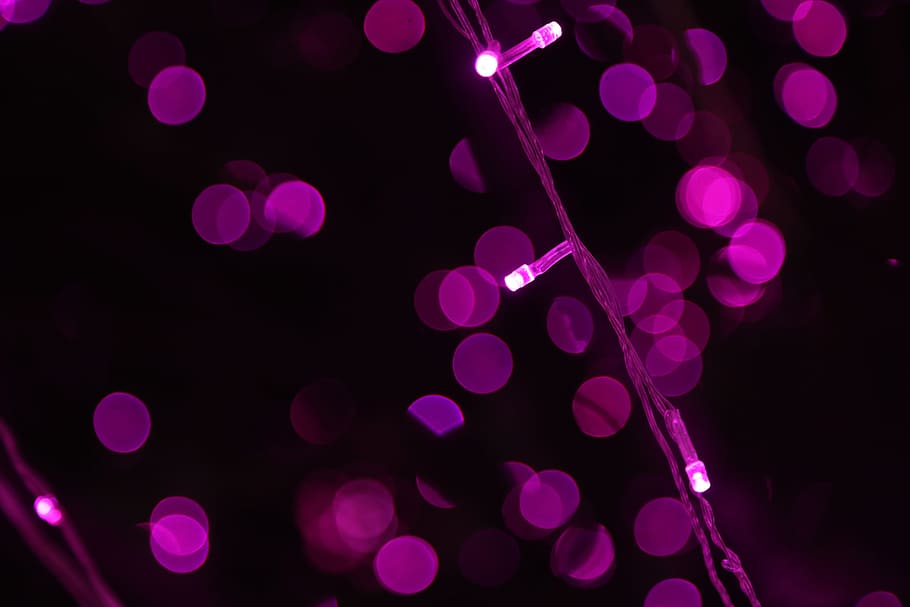 close, string lights, dream, night, light, flicker, background, defocused, illuminated, purple