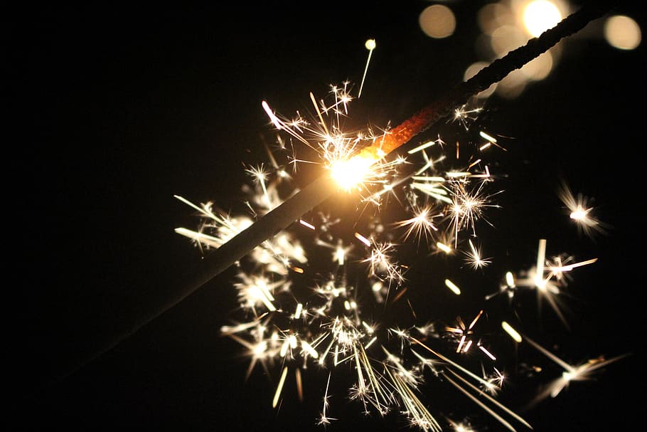 spark, lights, fireworks, celebration, party, dark, night, firework, arts culture and entertainment, illuminated