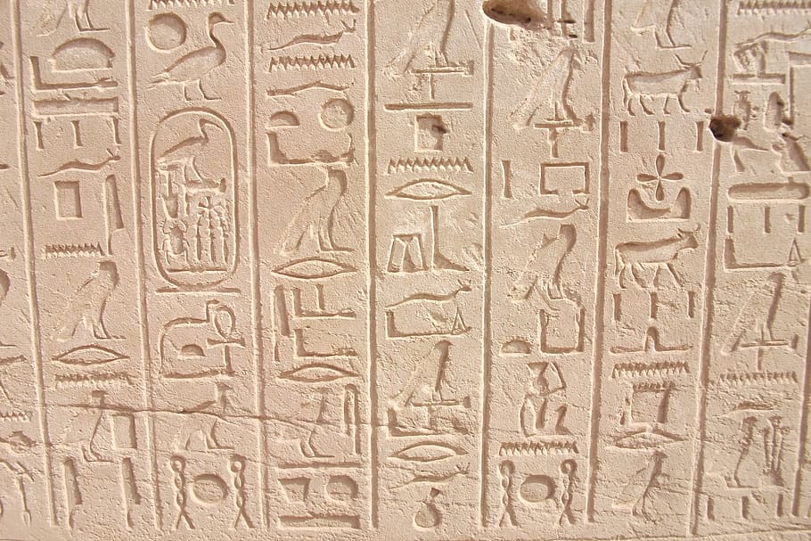 hieroglyphics wall art, hieroglyphics, pharaohs, egypt, luxor, karnak, inscription, old, imposing, wall