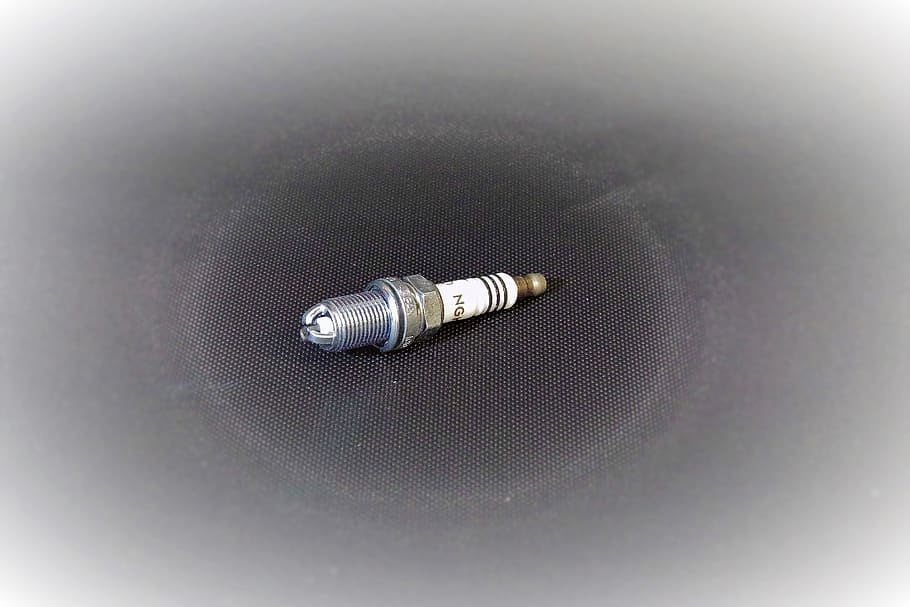 spark plug, inflammation, car, close-up, indoors, connection, still life, metal, high angle view, communication