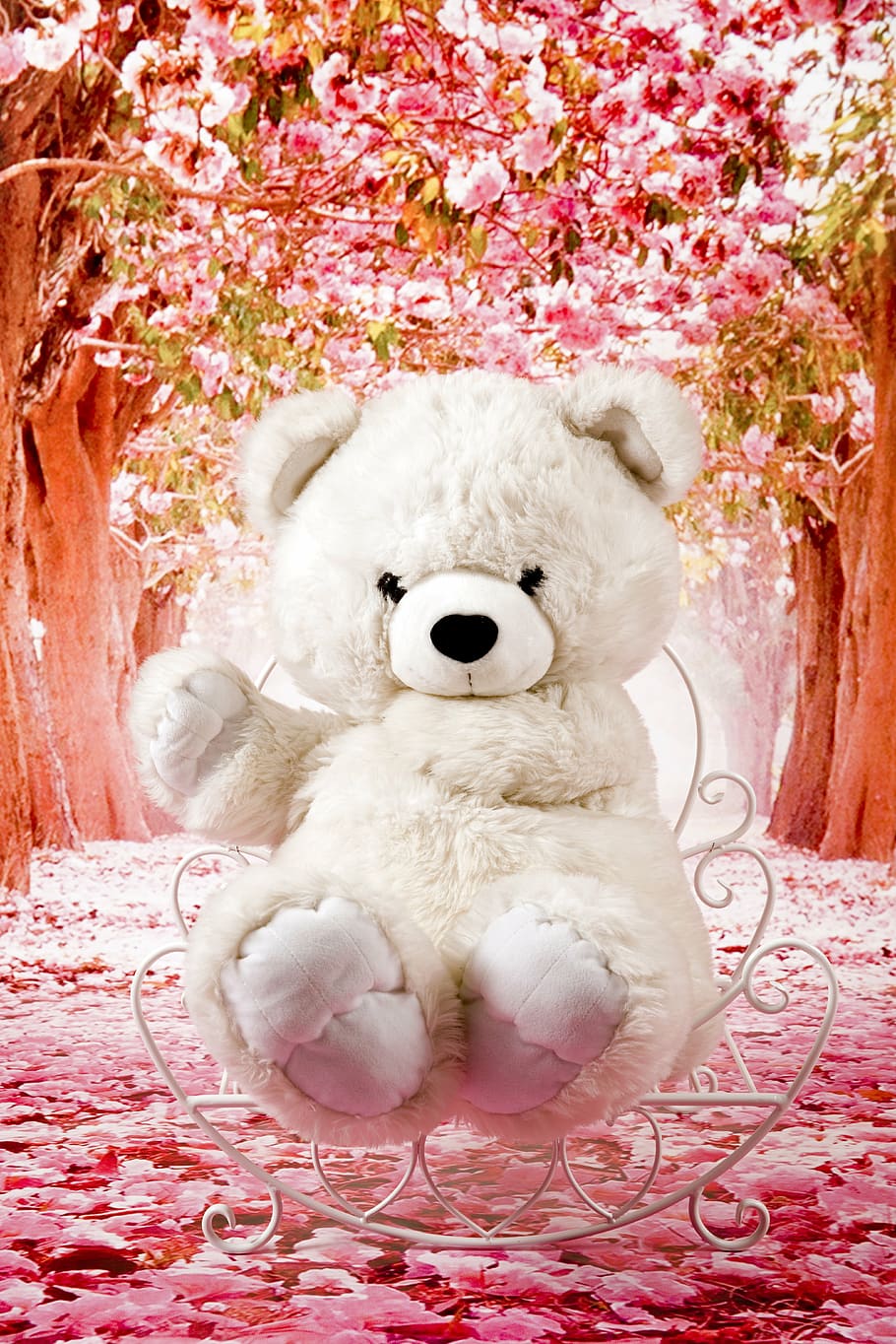plush, toy, sitting, studio, the mascot, plush mascot, teddy Bear, bear, cute, childhood