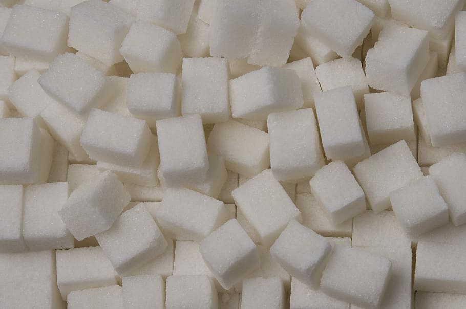 white foams, Sugar, Sugar, Sugar Cubes, White, Food, sugar, cubes, heap, granulated sugar, crystals