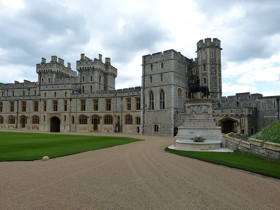 Windsor Castle, windsor, castle, architecture, fortress, building, middle ages, london, united kingdom, tower