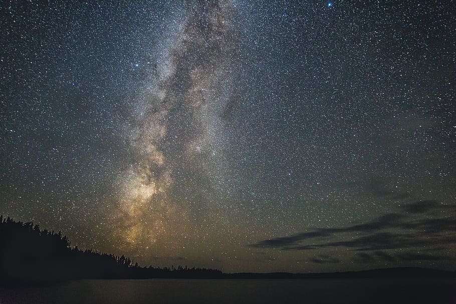 night sky, lake, Stars, nature, landscape, night, sky, astronomy, star - Space, milky Way