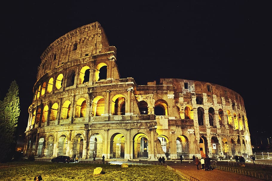 colosseum roma, arsitektur, bangunan, infrastruktur, struktur, colosseum, ampitheatre, coliseum, amfiteater, roma - Italia